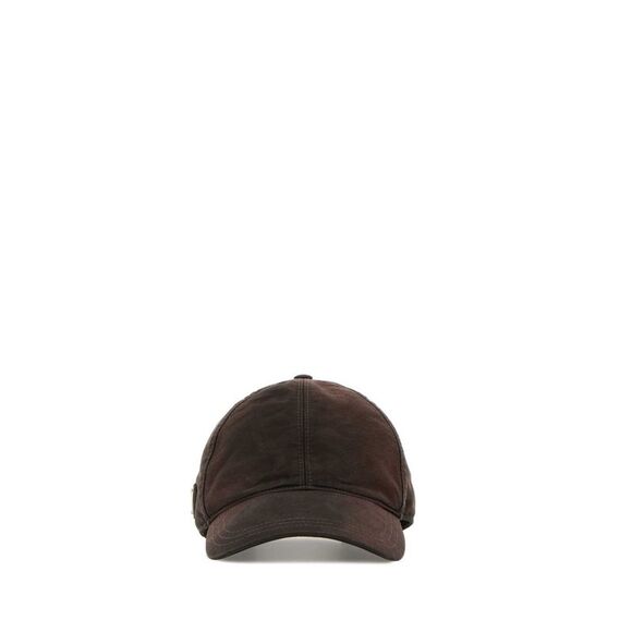 Prada Men Brown Cotton Baseball Cap
